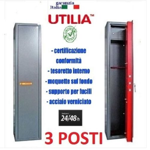 ARMADIO PORTAFUCILI 2 - 3 - 5 - 7 - 10 FUCILIERA UTILIA SECURITY BLINDATA NUOVA - Foto 8 di 11