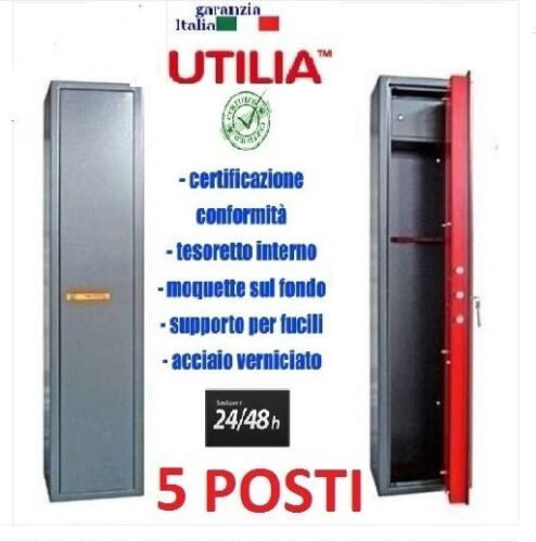ARMADIO PORTAFUCILI 2 - 3 - 5 - 7 - 10 FUCILIERA UTILIA SECURITY BLINDATA NUOVA - Foto 9 di 11