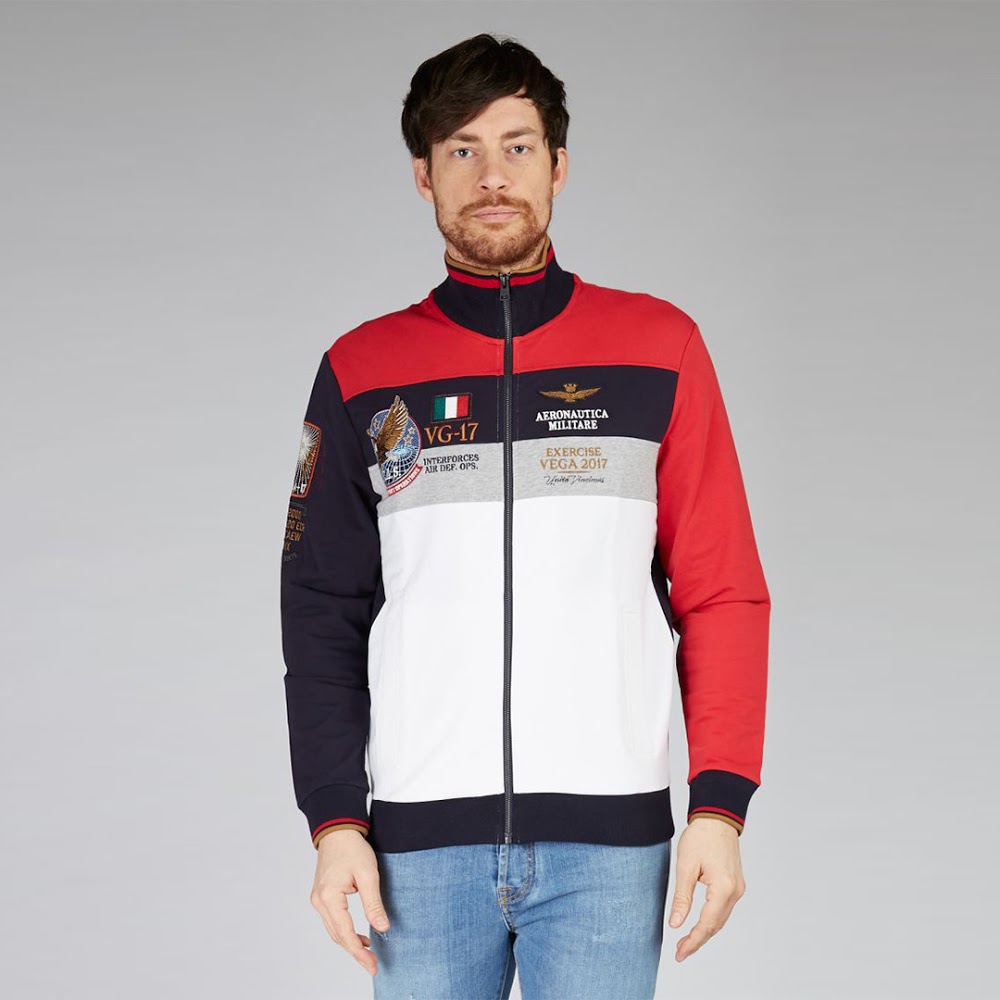 Senza Cappuccio Uomo Aeronautica Militare 191fe1388f74 Bianc