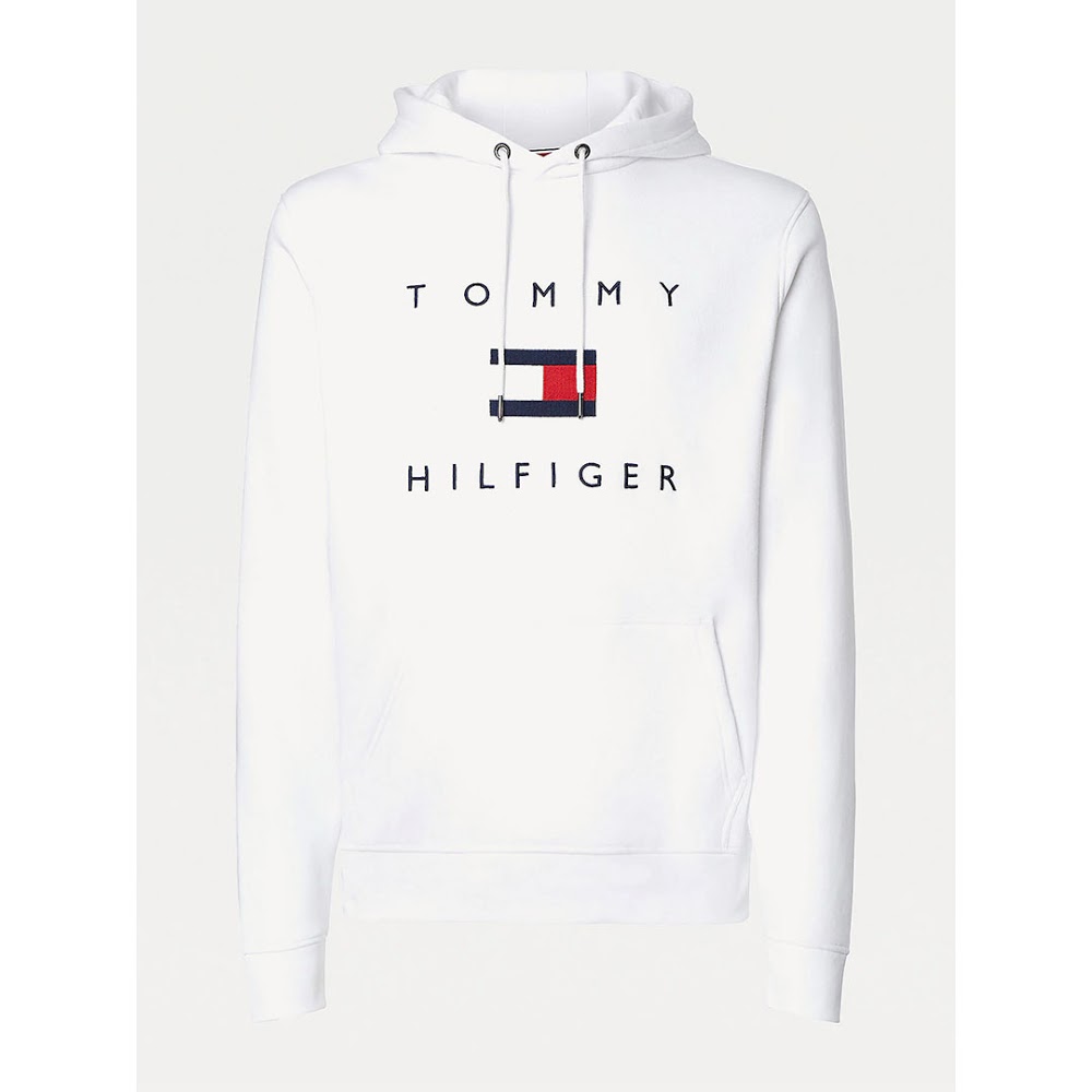 Con Cappuccio Uomo Tommy Hilfiger Mw0mw14203 Bianco Mw0mw142