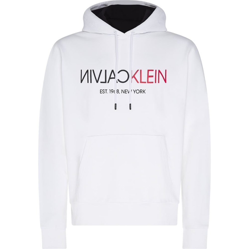 Con Cappuccio Uomo Calvin Klein K10k106404 Bianco K10k106404